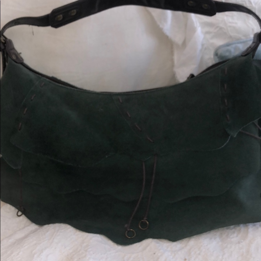 Gorgeous Olive Green Suede Bag.